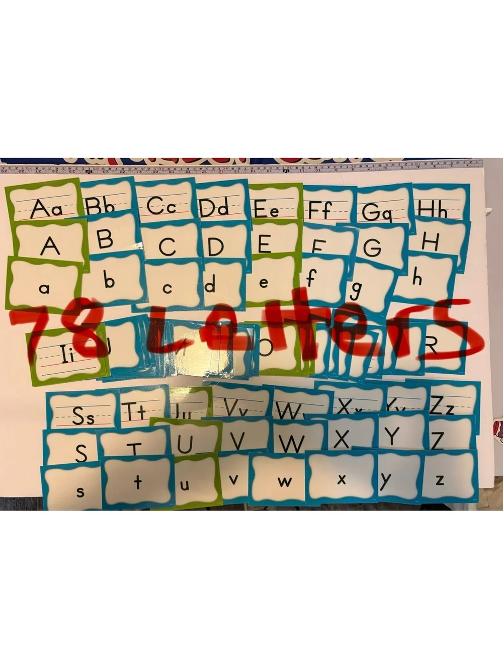 Alphabet center chart